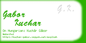 gabor kuchar business card