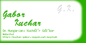 gabor kuchar business card